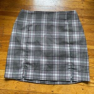 PASTEL PINK PLAID MINI SKIRT